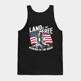 Patriotic Valor: Boots of the Brave Tank Top